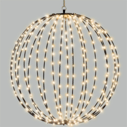 Xmas Haus LED Warm White Black Ball 40cm - Size: 40 x 40 x 40cm - Wilko - thumbnail 3