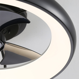 Living and Home Black Industrial Style Adjustable LED Ceiling Fan Light with App Control 20 inch - Size: 20 x 50 x 50cm - Wilko - thumbnail 5