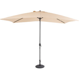 Charles Bentley Beige Rectangle Crank Parasol 3m - Brown - Wilko