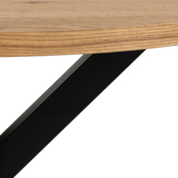 Florence Heaven 4 Seater Dining Table Oak and Black - Furniture To Go - Wilko - thumbnail 6