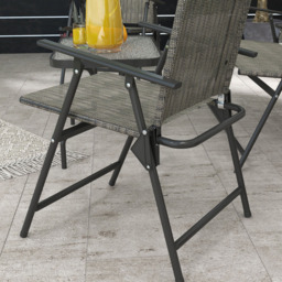 Outsunny 4 Seater Mixed Brown Mesh Fabric Lounge Set with Table - Wilko - thumbnail 4