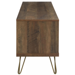 Interiors by Premier Flori Single Door 2 Drawer 2 Shelf Veneer Media Unit - Size: 150 x 39 x 51cm - Brown - Wilko - thumbnail 7