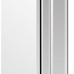 Double Edge Cranbury All Glass Wall Mirror 90 x 60cm - Black - MirrorOutlet - Wilko - thumbnail 5
