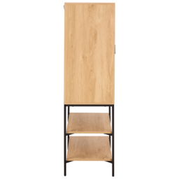 Florence Jaipur 2 Door 2 Shelf Oak Cabinet - Size: 140 x 80 x 40cm - Multi - Furniture To Go - Wilko - thumbnail 5