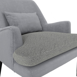 Montana Soft Grey Linen Blend Accent Chair - Size: Single - LPD Home - Wilko - thumbnail 7