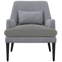 Montana Soft Grey Linen Blend Accent Chair - Size: Single - LPD Home - Wilko - thumbnail 4
