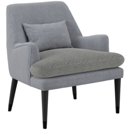 Montana Soft Grey Linen Blend Accent Chair - Size: Single - LPD Home - Wilko - thumbnail 3