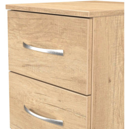 Crowndale Avon 3 Drawer Nebraska Oak Bedside Cabinet Ready Assembled - Wilko - thumbnail 6
