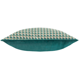 furn. Marttel Teal Geometric Jacquard Cushion - Size: 45 x 45 cm - Multi - Wilko - thumbnail 5