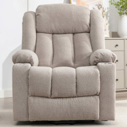 Artemis Home Lovell Light Brown Massage and Heat Electric Recliner Chair - Size: Single - Wilko