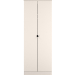 Crowndale Bora 2 Door Kashmir Matt Tall Double Wardrobe - Cream - Wilko - thumbnail 3