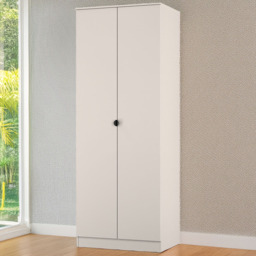 Crowndale Bora 2 Door Kashmir Matt Tall Double Wardrobe - Cream - Wilko - thumbnail 1