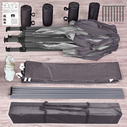 Grey Pop Up Outdoor Gazebo 3 x 3m - MCC - Wilko - thumbnail 5