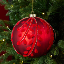 Flocked Detail Bauble - Sleigh Bells Ring - Wilko - thumbnail 4
