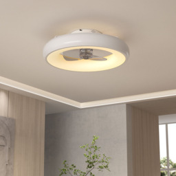 Living and Home White Industrial Style Adjustable LED Ceiling Fan Light with App Control 20 inch - Size: 20 x 50 x 50cm - Black - Wilko - thumbnail 3