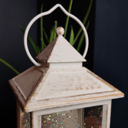 Samuel Alexander Antique Snowy Water Spinner Mouse Scene Lantern Christmas Decoration 29cm - Size: 29 x 15 x 15cm - White - Wilko - thumbnail 4