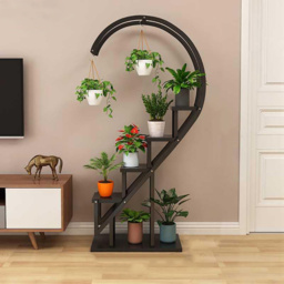 Living and Home Multi Tiered Black Plant Stand - Size: 30 x 60 x 153cm - Wilko - thumbnail 5