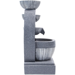 Living and Home Multi Tier Grey Rockery Fountain - Black - Wilko - thumbnail 5