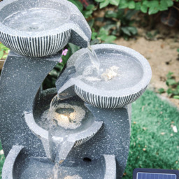 Living and Home Multi Tier Grey Rockery Fountain - Black - Wilko - thumbnail 7