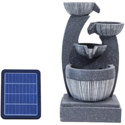 Living and Home Multi Tier Grey Rockery Fountain - Black - Wilko