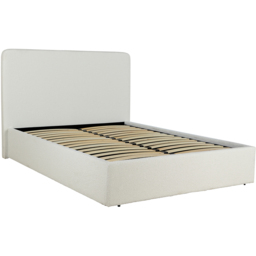 Home Source Serenity Small Double Boucle Gas Lift Ottoman Storage Bed - White - Wilko - thumbnail 3