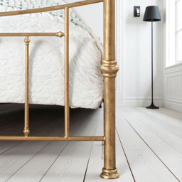 OAT Home Westminster 4 Poster Double Antique Brass Effect Metal Bed - Wilko - thumbnail 5