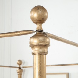 OAT Home Westminster 4 Poster Double Antique Brass Effect Metal Bed - Wilko - thumbnail 6