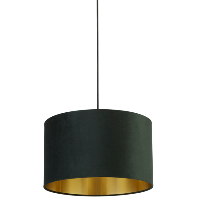 Lighting Collection Green Gold Inner Velvet Drum Shade 40cm - Size: 24 x 40 x 40cm - Wilko - image 1