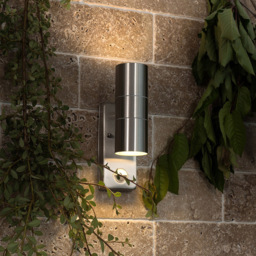 ValueLights Silver Outdoor Wall Up Down Light with PIR Motion Sensor - Size: 29.6 x 7 x 7cm - Wilko - thumbnail 3