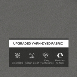 Outsunny Charcoal Grey Seat Replacement Cushion 51 x 51cm 4 Pack - Size: 32 x 19 x 8cm - Wilko - thumbnail 7