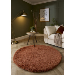 Origins Chicago Rust Round Rug 133cm - Size: 133 x 133cm - Orange - Origins Rugs - Wilko - thumbnail 3