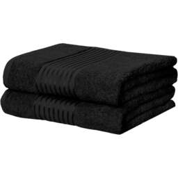 Rapport Home Windsor Black Cotton Face Cloth - Size: 0.1 x 30 x 30cm - Wilko - thumbnail 1