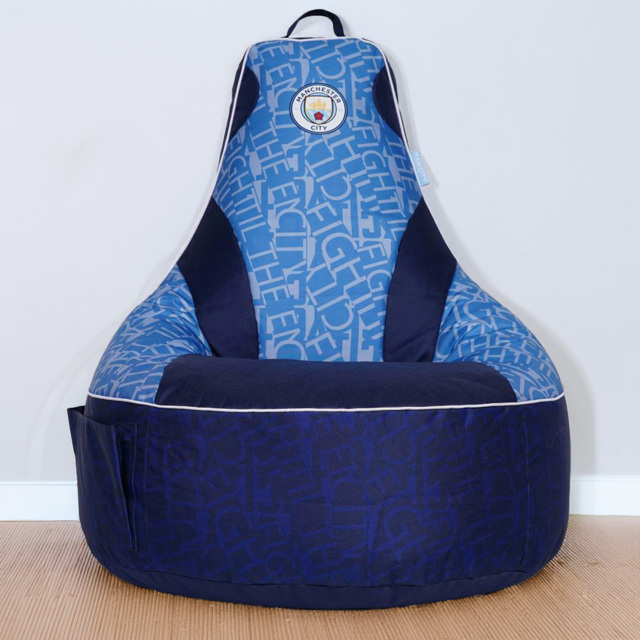 Kaikoo Manchester City Bean Bag Gaming Chair - Blue - Wilko - image 1