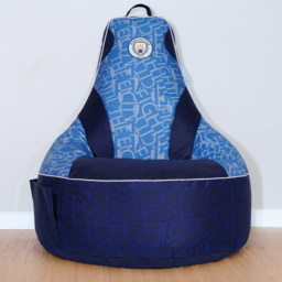 Kaikoo Manchester City Bean Bag Gaming Chair - Blue - Wilko - thumbnail 1