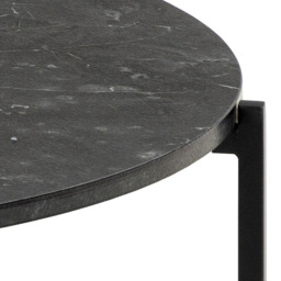 Furniture To Go Lamoine Matt Black Round Coffee Table - Size: 42 x 70 x 70cm - Wilko - thumbnail 5