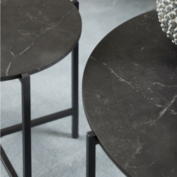 Furniture To Go Lamoine Matt Black Round Coffee Table - Size: 42 x 70 x 70cm - Wilko - thumbnail 7