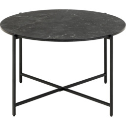Furniture To Go Lamoine Matt Black Round Coffee Table - Size: 42 x 70 x 70cm - Wilko - thumbnail 4