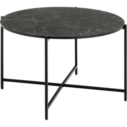 Furniture To Go Lamoine Matt Black Round Coffee Table - Size: 42 x 70 x 70cm - Wilko - thumbnail 3