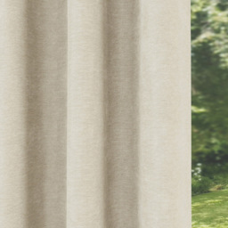 Enhanced Living Knightsbridge Cream Chenille Thermal Blackout Eyelet Single Door Curtain 168 x 214cm - Size: W 168 x D 214cm - Wilko - thumbnail 4