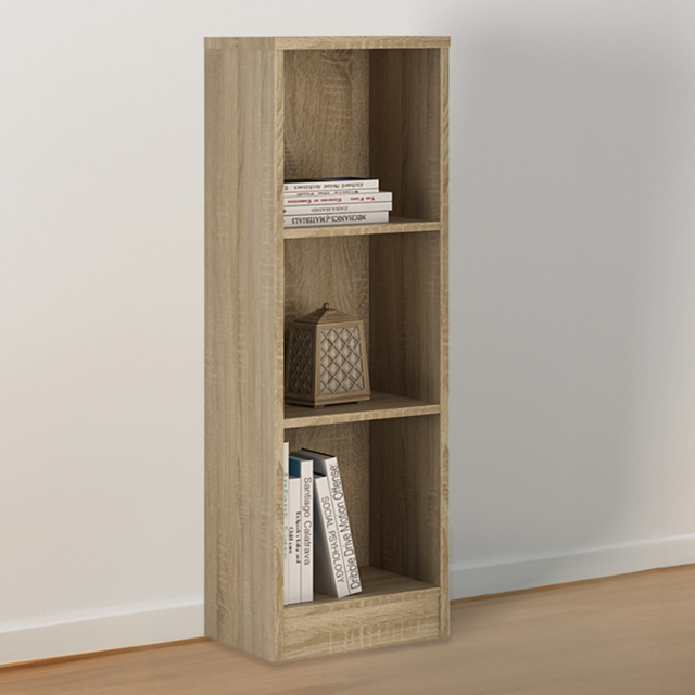 Florence 4 You 3 Shelf Sonama Oak Medium Narrow Bookcase - Brown - Furniture to Go - Wilko - image 1