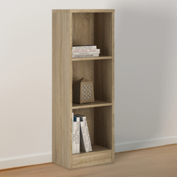 Florence 4 You 3 Shelf Sonama Oak Medium Narrow Bookcase - Brown - Furniture to Go - Wilko - thumbnail 1