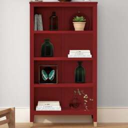 Palazzi 4 Shelves Red Bookcase - Size: 4 Shelf - Wilko - thumbnail 1