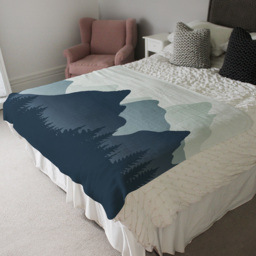 Benjamin Tate Design Mountain Landscape Blanket 120 x 150cm - Wilko - thumbnail 3