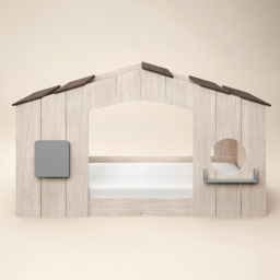 Flair Frankie Wooden Play House Bed Frame - Size: Single - Brown - Wilko - thumbnail 4