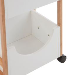 Premier Housewares Nostra 3 Tier Storage Trolley - Size: 36 x 27 x 89cm - White - Wilko - thumbnail 7