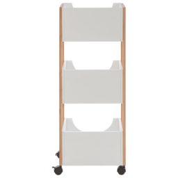 Premier Housewares Nostra 3 Tier Storage Trolley - Size: 36 x 27 x 89cm - White - Wilko - thumbnail 5