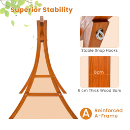 Costway Curved Wooden Garden Swing Frame - Wilko - thumbnail 7