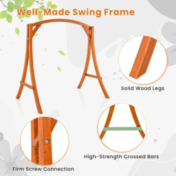 Costway Curved Wooden Garden Swing Frame - Wilko - thumbnail 4