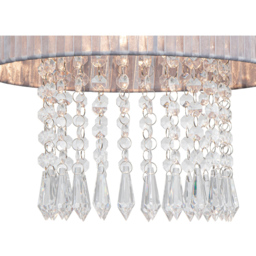 Cosylyte Winni Silver Grey Beaded Voile Easyfit Modern Lamp Shade - Size: 21 x 32 x 32cm - Wilko - thumbnail 6