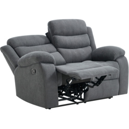 Furniture Online Boston 2 Seater Grey Manual Recliner Sofa - Wilko - thumbnail 6